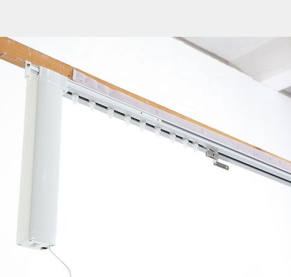 รางม่านปรับเสียงเงียบแบบไฟฟ้า Telescopic วัสดุอลูมิเนียมอัลลอยด์