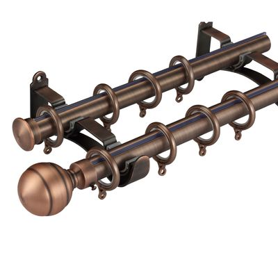 Electroplating Bronze Curtain Rod วัสดุสแตนเลสสำหรับตกแต่งบ้าน