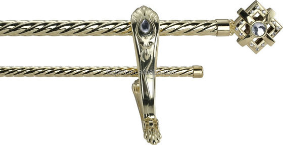 การตกแต่งแบบคลาสสิก Anti -Brass Gold Chrome Anti-Copper Sliver Finishing Metal Iron Curtain Rod
