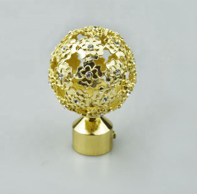 Golden Ball Cap Curtain Rods Finals สไตล์หรูหราสำหรับโรงแรมร้านอาหาร