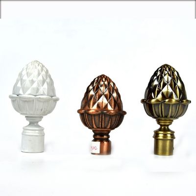 อุปกรณ์เสริมราวม่านหน้าต่าง 19 มม. พร้อมเศษไม้สีทองสีบรอนซ์ทองแดง
