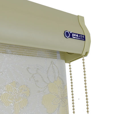 Double ไฟดับ Roller Zebra Blind Curtain แนวนอน วัสดุเส้นด้ายโพลีเอสเตอร์