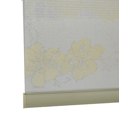 Double ไฟดับ Roller Zebra Blind Curtain แนวนอน วัสดุเส้นด้ายโพลีเอสเตอร์