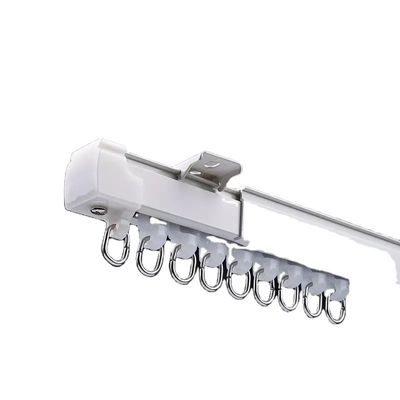 1.1-2.1m อลูมิเนียม Heavy Duty เพดาน Wall Mount Retractable Tension Curtain Track Set