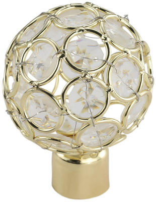 หัวม่านแก้วตกแต่งหรูหราอุปกรณ์เสริมผ้าม่านสำหรับราวม่าน