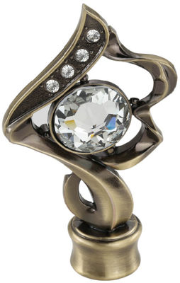 หัวม่านแก้วตกแต่งหรูหราอุปกรณ์เสริมผ้าม่านสำหรับราวม่าน