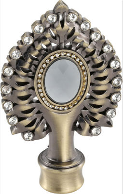 หัวม่านแก้วตกแต่งหรูหราอุปกรณ์เสริมผ้าม่านสำหรับราวม่าน