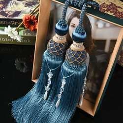 เชือกกำมะหยี่สีแดงสีน้ำเงินคุณภาพสูงเชือกตกแต่งสีทองสำหรับผ้าม่านสำหรับผ้าม่านและโปร่งแสง