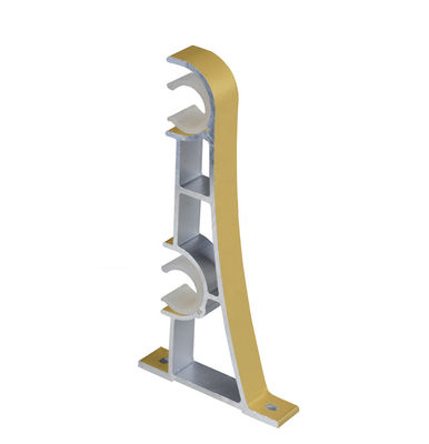โลหะตกแต่งเพดาน Double Mount Copper Curtain Rod Bracket
