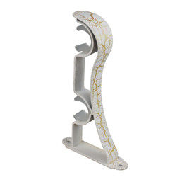 โลหะตกแต่งเพดาน Double Mount Copper Curtain Rod Bracket