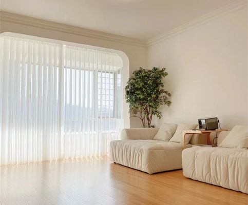 มู่ลี่แนวตั้ง PVC สีขาวสไตล์โมเดิร์นสำหรับหน้าต่างระบายอากาศ