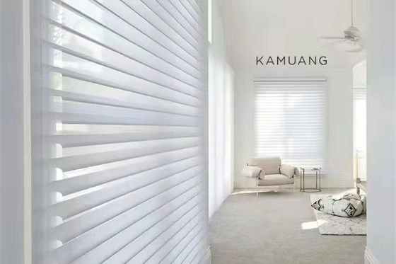 Smart Electric Shangri La Curtains Ripple Folding สำหรับห้องนั่งเล่น