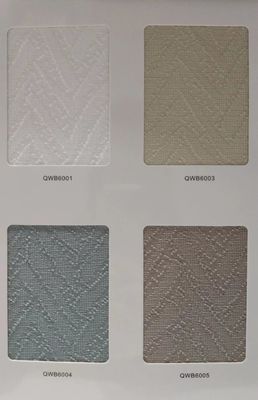 ห้องผ้าคลาสสิกคู่มือผ้าม่านกึ่งตาบอดป้องกันไฟฟ้าสถิตย์สีขาวดรีมแนวตั้งกำหนดเอง