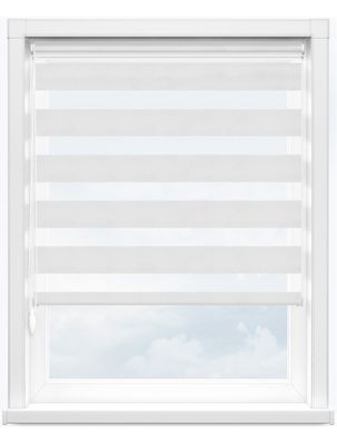 Blackout Office ห้องครัวห้องน้ำ Zebra Double Roller Blinds รูปแบบแนวนอน