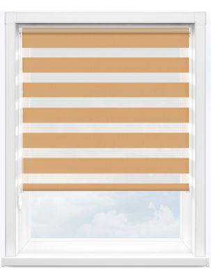 Blackout Office ห้องครัวห้องน้ำ Zebra Double Roller Blinds รูปแบบแนวนอน
