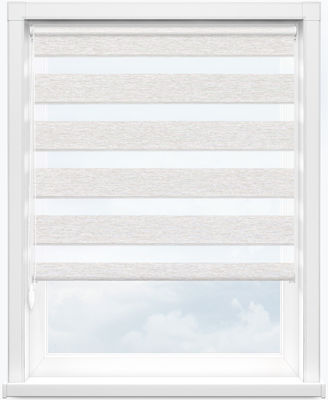 Blackout Office ห้องครัวห้องน้ำ Zebra Double Roller Blinds รูปแบบแนวนอน